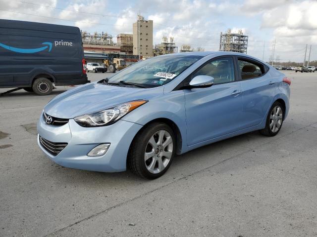 KMHDH4AE8CU459328 - 2012 HYUNDAI ELANTRA GLS BLUE photo 1