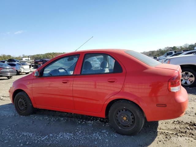 KL1TD52614B115062 - 2004 CHEVROLET AVEO RED photo 2