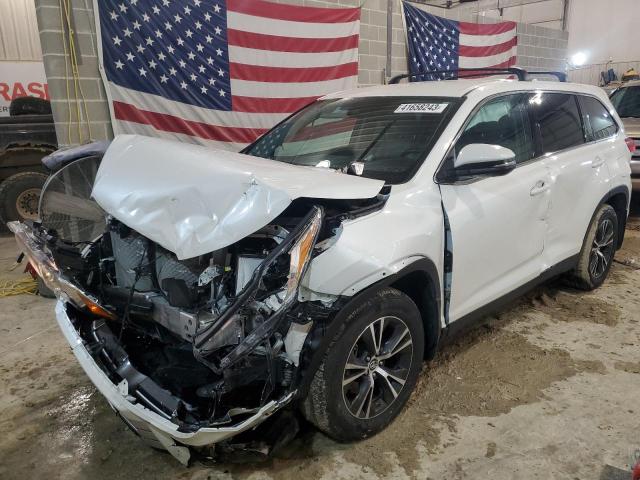 5TDBZRFH0KS714582 - 2019 TOYOTA HIGHLANDER LE WHITE photo 1