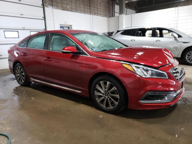 5NPE34AF7FH074924 - 2015 HYUNDAI SONATA SPORT RED photo 4