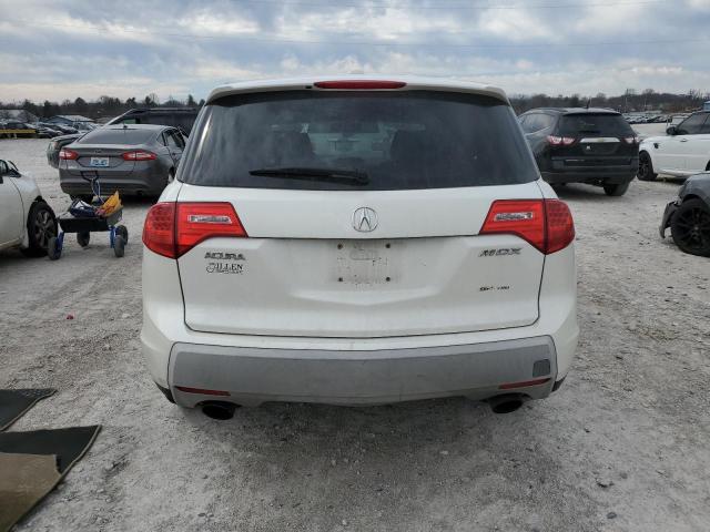 2HNYD28259H528788 - 2009 ACURA MDX WHITE photo 6