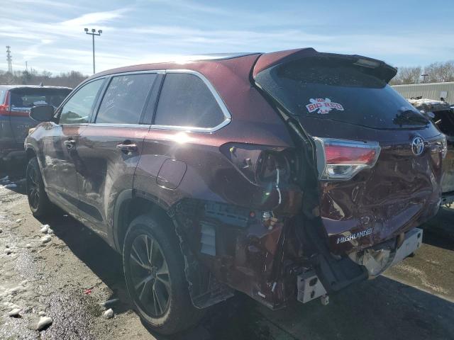 5TDJKRFH6GS352300 - 2016 TOYOTA HIGHLANDER XLE Qırmızı foto 2