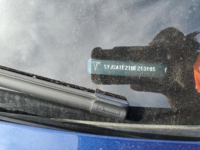 5YJSA1E21HF213185 - 2017 TESLA MODEL S Կապույտ լուսանկար 12