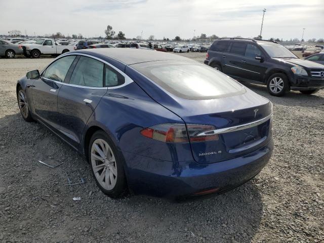 5YJSA1E21HF213185 - 2017 TESLA MODEL S Կապույտ լուսանկար 2
