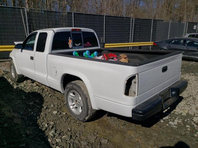 1D7GL12K64S504482 - 2004 DODGE DAKOTA SXT WHITE photo 2