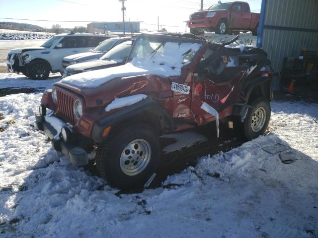 1J4FY19S6WP738957 - 1998 JEEP WRANGLER / SPORT MAROON photo 1