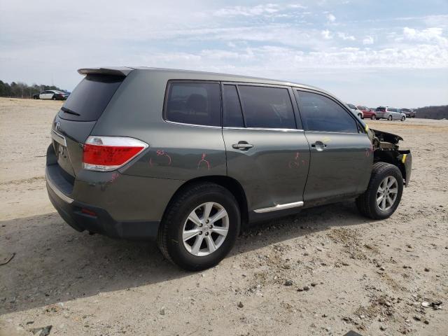 5TDZA3EH7DS035190 - 2013 TOYOTA HIGHLANDER BASE Gris photo 3