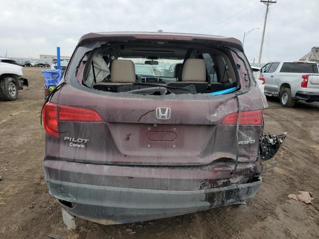 5FNYF6H55GB083442 - 2016 HONDA PILOT EXL RED photo 6