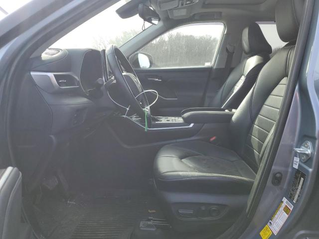 5TDGZRBH1MS105144 - 2021 TOYOTA HIGHLANDER XLE BLUE photo 7