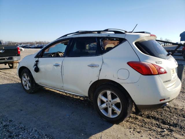 JN8AZ18U99W021564 - 2009 NISSAN MURANO S WHITE photo 2