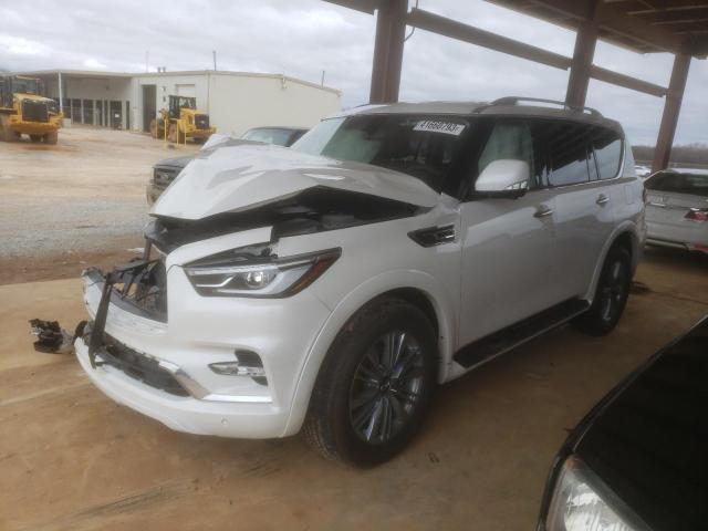 JN8AZ2AF7P9755925 - 2023 INFINITI QX80 LUXE WHITE photo 1