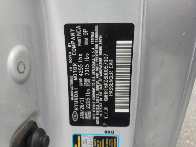 KMHHT6KD8BU057907 - 2011 HYUNDAI GENESIS CO 2.0T SILVER photo 12