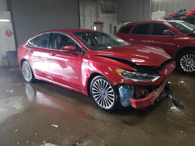 3FA6P0RU0HR217285 - 2017 FORD FUSION TITANIUM HEV RED photo 4