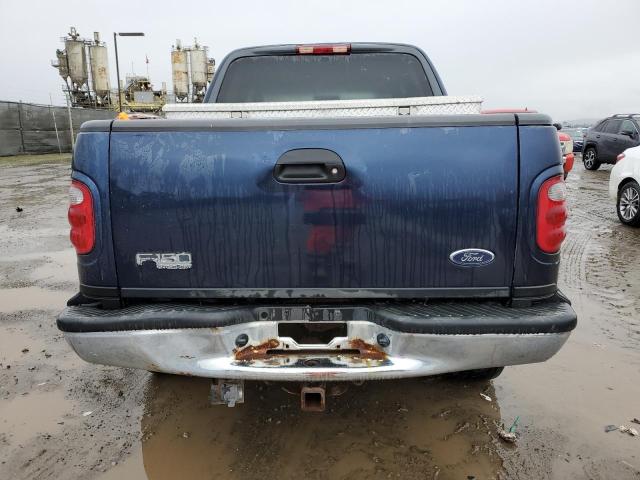 1FTRW08L82KA67487 - 2002 FORD F150 SUPERCREW BLUE photo 6