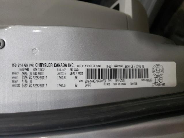 2D8HN44E79R700720 - 2010 DODGE GRAND CARA SE SILVER photo 13