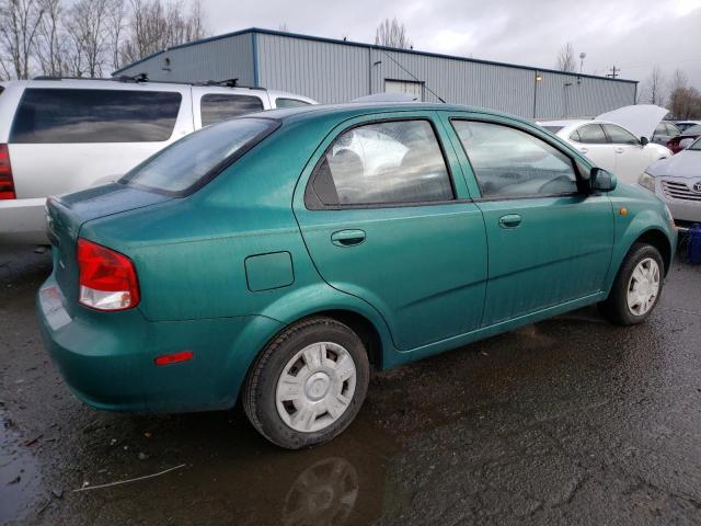 KL1TD52664B130818 - 2004 CHEVROLET AVEO GREEN photo 3