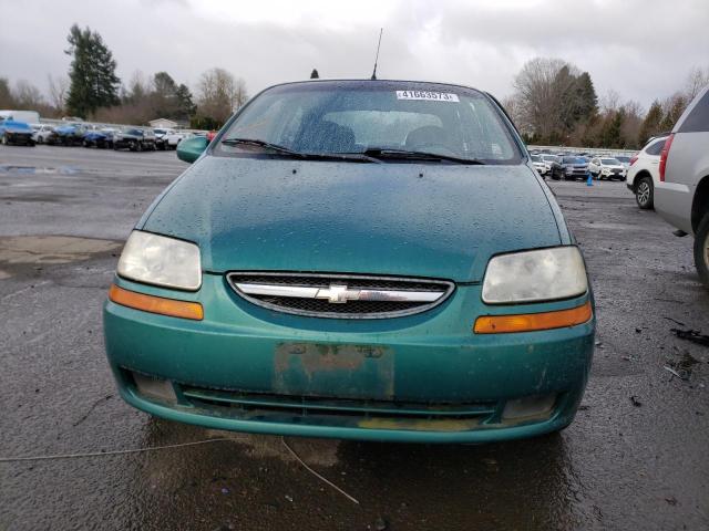 KL1TD52664B130818 - 2004 CHEVROLET AVEO GREEN photo 5