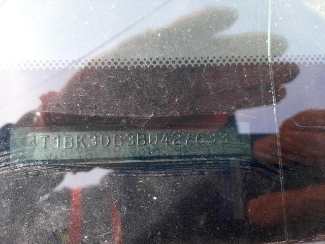 4T1BK3DB3BU427633 - 2011 TOYOTA AVALON BASE 黑色 照片 12