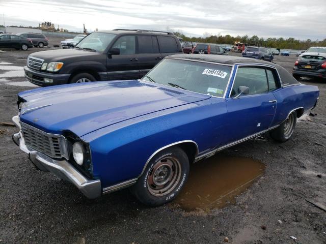 1H57H2B668285 - 1972 CHEVROLET MONTECARLO BLUE photo 1