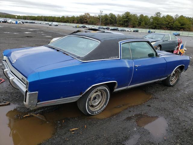 1H57H2B668285 - 1972 CHEVROLET MONTECARLO BLUE photo 3