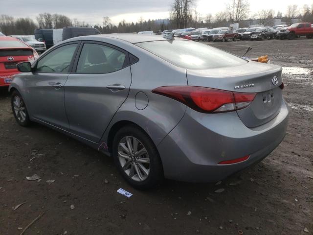 KMHDH4AEXEU053506 - 2014 HYUNDAI ELANTRA SE GRAY photo 2