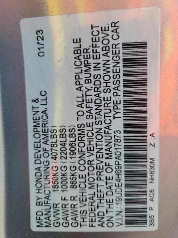 19UDE4H69PA017873 - 2023 ACURA INTEGRA A-SPEC TECH SILVER photo 12