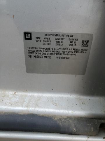 1G11H5SA5DF310723 - 2013 CHEVROLET MALIBU LTZ 银色 照片 12