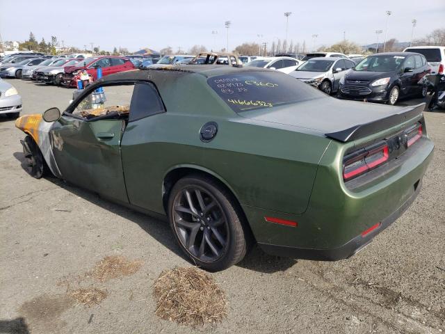 2C3CDZJG4MH677186 - 2021 DODGE CHALLENGER GT GREEN photo 2