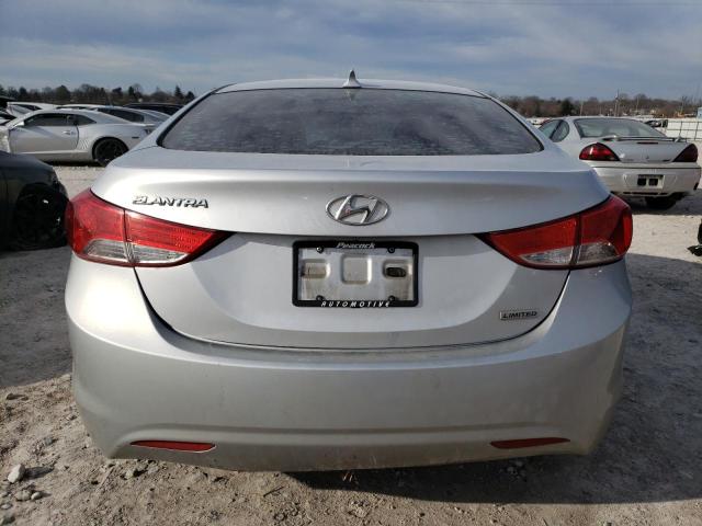 5NPDH4AE1DH195837 - 2013 HYUNDAI ELANTRA GLS SILVER photo 6