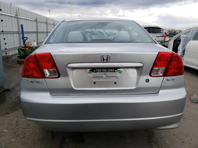 1HGES26714L009358 - 2004 HONDA CIVIC EX SILVER photo 6