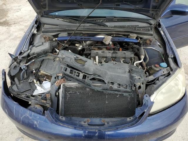 2HGES16535H607233 - 2005 HONDA CIVIC LX BLUE photo 11