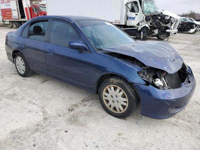 2HGES16535H607233 - 2005 HONDA CIVIC LX BLUE photo 4