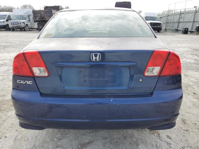 2HGES16535H607233 - 2005 HONDA CIVIC LX BLUE photo 6