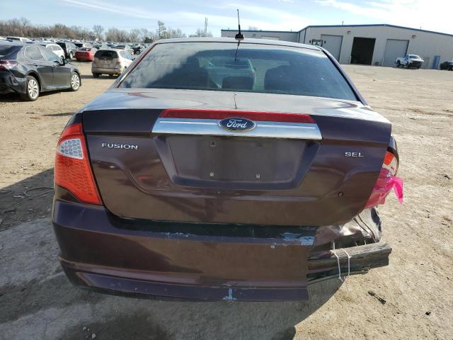 3FAHP0JA5BR253054 - 2011 FORD FUSION SEL MAROON photo 6