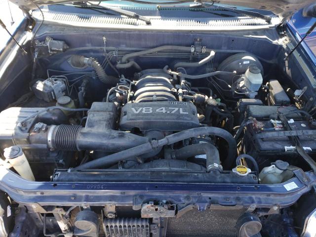 5TBET34115S492794 - 2005 TOYOTA TUNDRA DOUBLE CAB SR5 BLUE photo 11