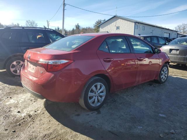 2T1BURHEXGC545995 - 2016 TOYOTA COROLLA L RED photo 3