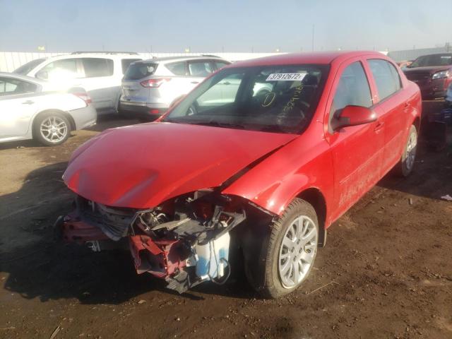 1G1AD5F59A7191363 - 2010 CHEVROLET COBALT 1LT RED photo 2