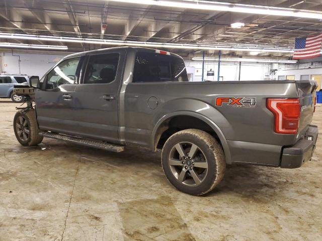 1FTFW1EF1FFD04388 - 2015 FORD F150 SUPERCREW GRAY photo 2