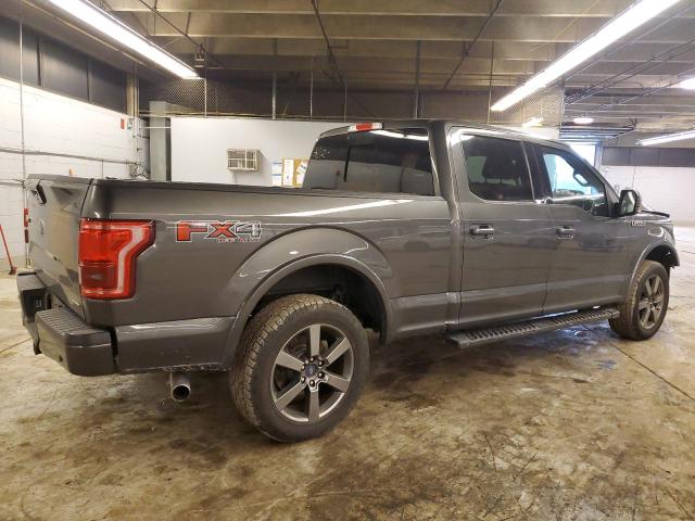 1FTFW1EF1FFD04388 - 2015 FORD F150 SUPERCREW GRAY photo 3