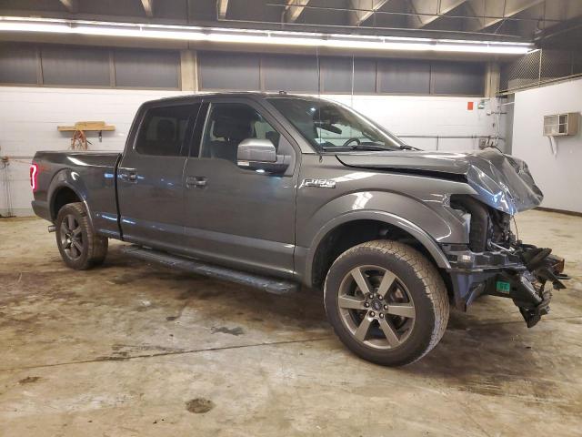 1FTFW1EF1FFD04388 - 2015 FORD F150 SUPERCREW GRAY photo 4