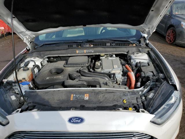 3FA6P0RU3ER210715 - 2014 FORD FUSION TITANIUM HEV WHITE photo 11