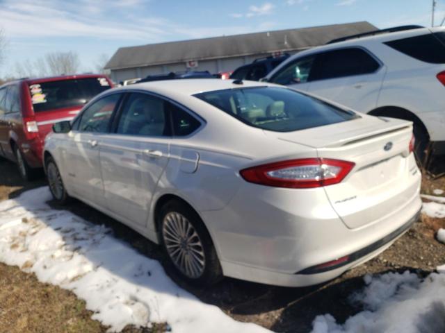 3FA6P0RU3ER210715 - 2014 FORD FUSION TITANIUM HEV WHITE photo 2