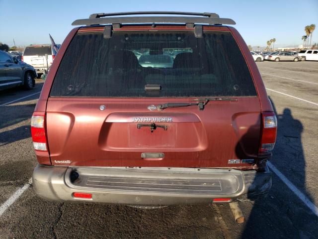 JN8DR07X51W511393 - 2001 NISSAN PATHFINDER LE BURGUNDY photo 6
