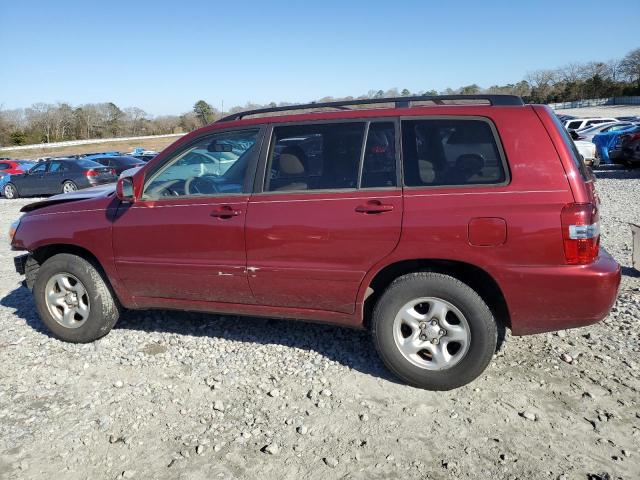 JTEGD21A150122276 - 2005 TOYOTA HIGHLANDER MAROON photo 2