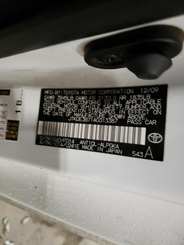 JTKDE3B71A0313387 - 2010 TOYOTA SCION TC 白色 照片 12