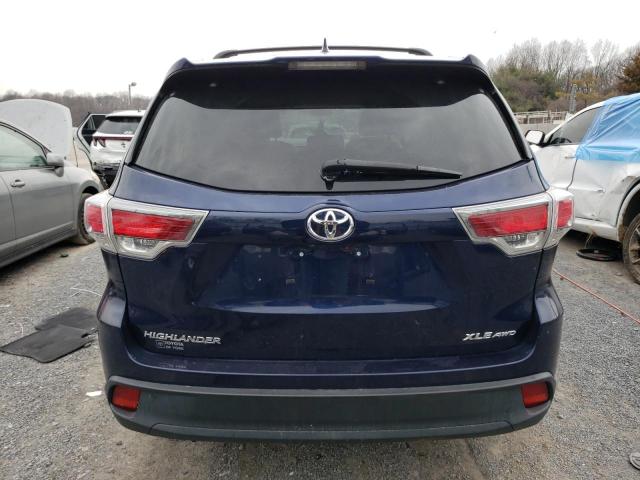 5TDJKRFH0FS204979 - 2015 TOYOTA HIGHLANDER XLE Mavi foto 6