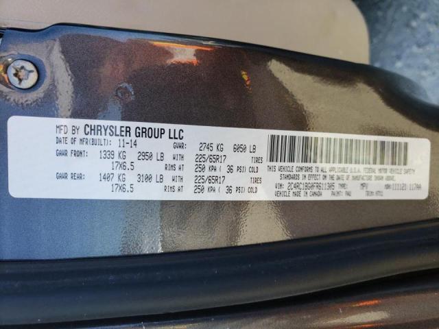 2C4RC1BG0FR611305 - 2015 CHRYSLER TOWN & COU TOURING 灰色 照片 13