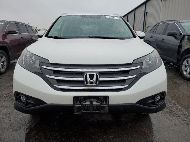 5J6RM3H71EL000930 - 2014 HONDA CR-V EXL WHITE photo 5