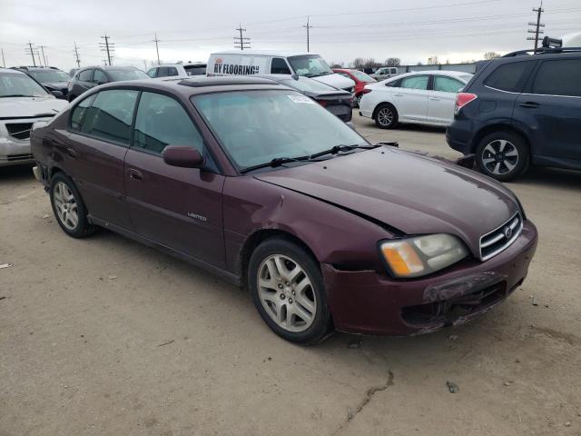 4S3BE656317200552 - 2001 SUBARU LEGACY GT LIMITED BURGUNDY photo 4