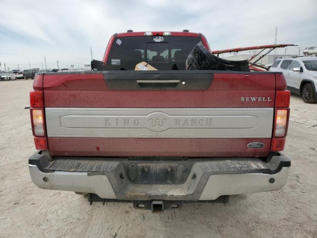 1FT7W2BT8LEC39822 - 2020 FORD F250 SUPER DUTY RED photo 6